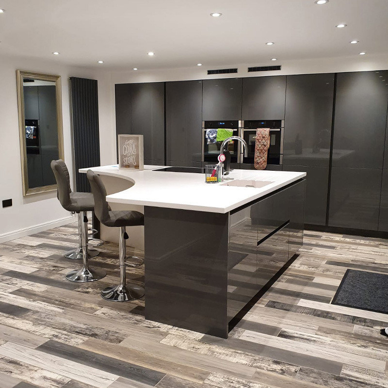 라크 표면 처리 가공판 색상 주방 가구용 목재 캐비닛