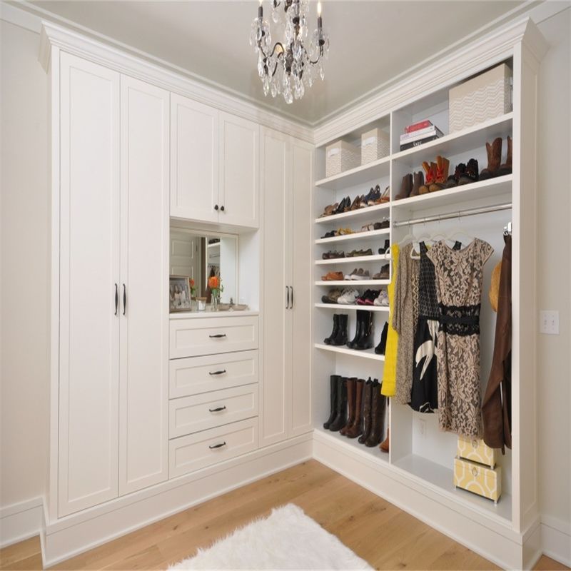 특정 옷장 YALIG 흰색 Walk-in Closet 유화 옷장 드로거와 바지 랙