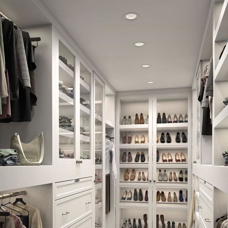 특정 옷장 YALIG 흰색 Walk-in Closet 유화 옷장 드로거와 바지 랙