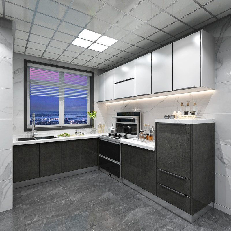 현대 디자인 화려한 멜라민 보드 요리 가구