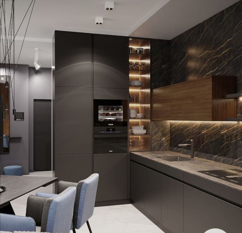 멜라민 보드 캐비닛 유형 모든 유리 디자인 부엌 코너 가구 손잡이 공기 통풍