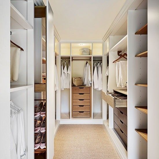 높이를 조절 할 수 있는 호텔 목조 옷장 끝 현대 스타일의 가구 Walk-in Closet