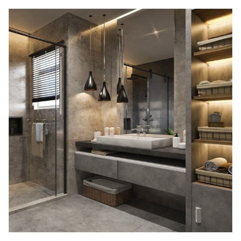 인공 쿼츠 상단 벽에 장착 된 EUROPEAN 디자인 스타일의 아파트 디자인