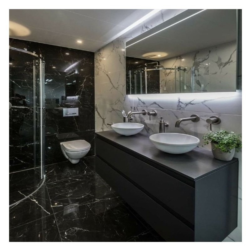 인공 쿼츠 상단 벽에 장착 된 EUROPEAN 디자인 스타일의 아파트 디자인