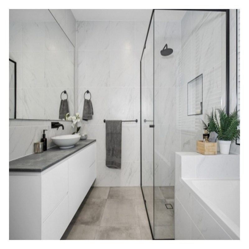 맞춤형 컬러 고 광택 아크릴 욕실 캐비닛과 더블 싱크 및 벽 장착