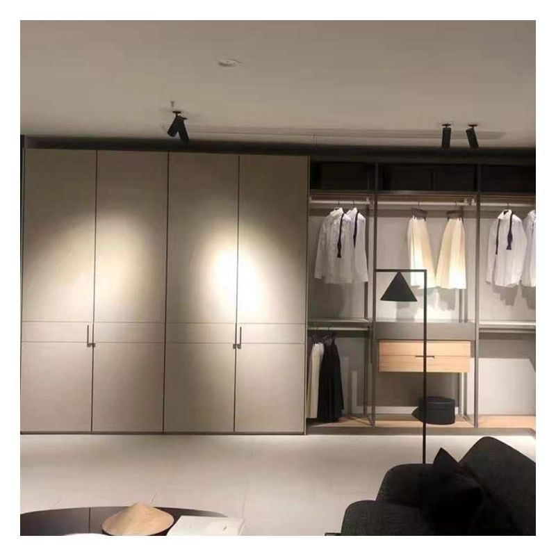 침실 가구에 맞춤형 Walk-in 옷장 미니멀리스트 목재 저장 솔루션
