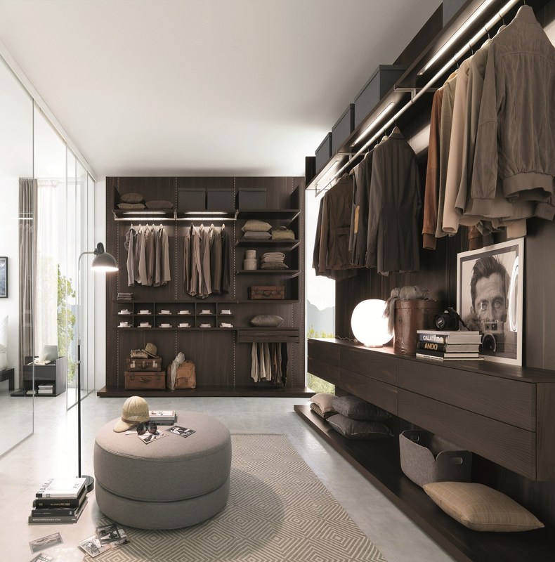 근대 침실 가구 습기에 저항성 벽 설치용 워크인 옷장